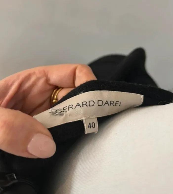 Gerard Darel, robe en laine noir femme, taille 40 - photo numéro 6