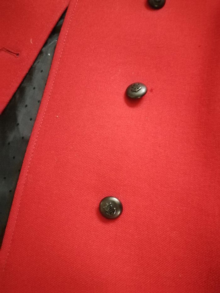 Manteau rouge en laine taille 36 Monoprix Collection - photo numéro 3