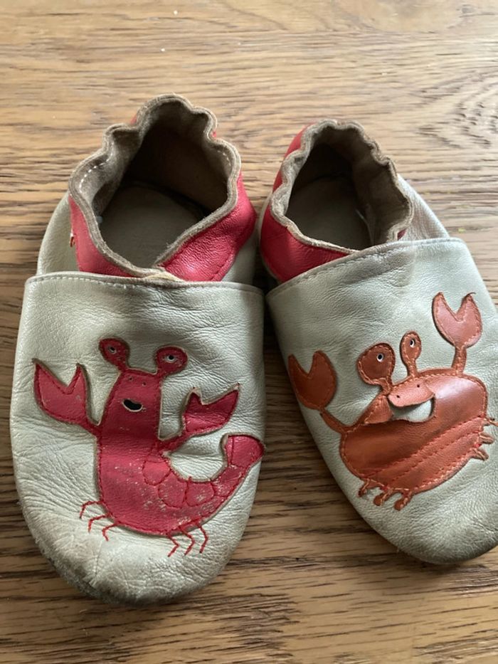 Chaussons en cuir Garçon