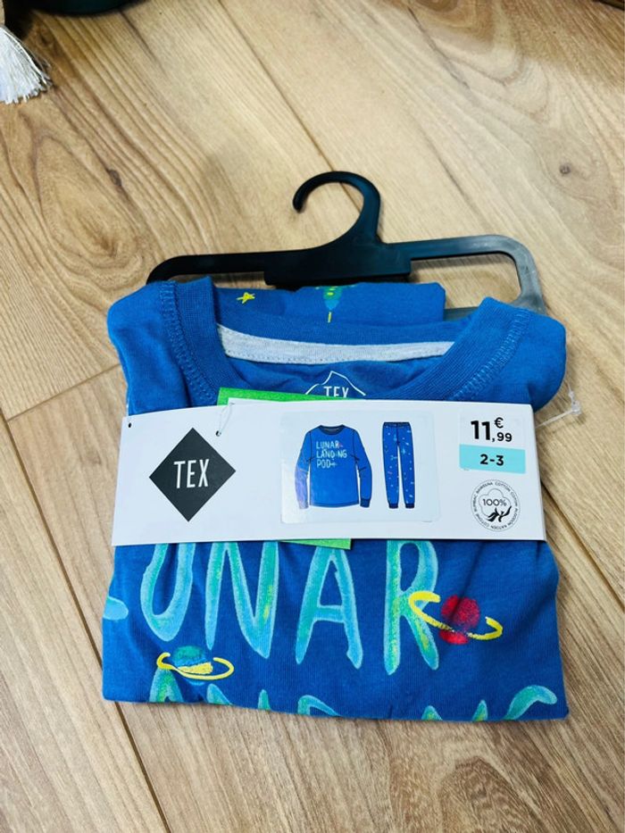Taille 2~3 ans pyjama 2 pièces été garçon Tex bleu * espace * 💙 - photo numéro 2