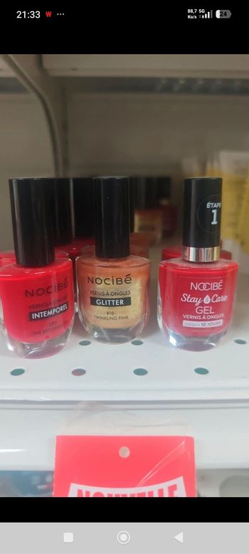 Lot de trois vernis Nocibé