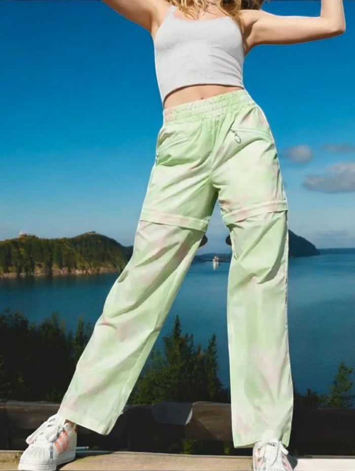 Pantalon modulable fabletics vert clair et blanc, short ou pantalon - photo numéro 6