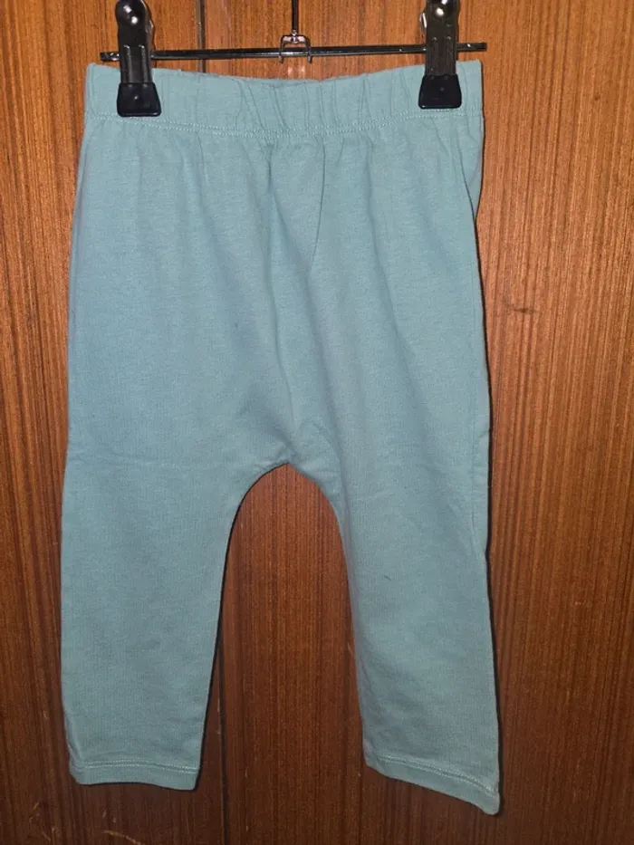 Legging / pantalon fin bébé garçon vert d’eau