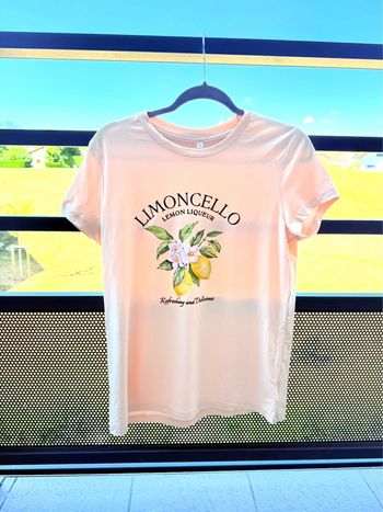 T-shirt beige clair motif Limoncello