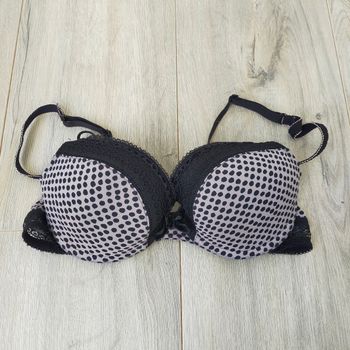 Soutien gorge etam le magic up 85c multicolore a pois noir et rose