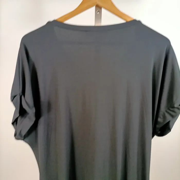 Robe droite noire Promod drapée avec nœud col taille 2/M A1410 - photo numéro 7