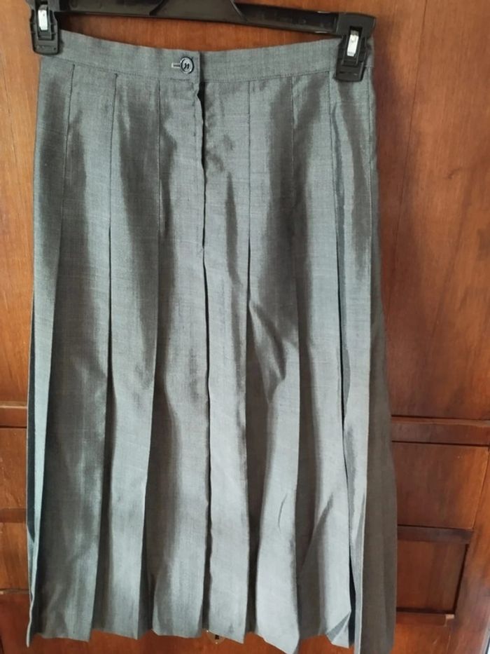 🩶 Jupe - plissée - gris métal- taille 38 🩶 - photo numéro 2