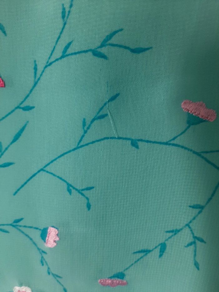 Robe à fleur turquoise et rose - photo numéro 3