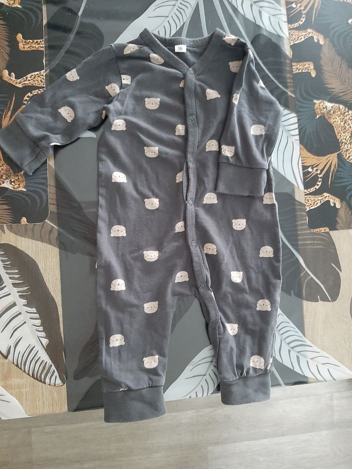 Pyjama  manche longue 1 pièce garçon 1 mois
