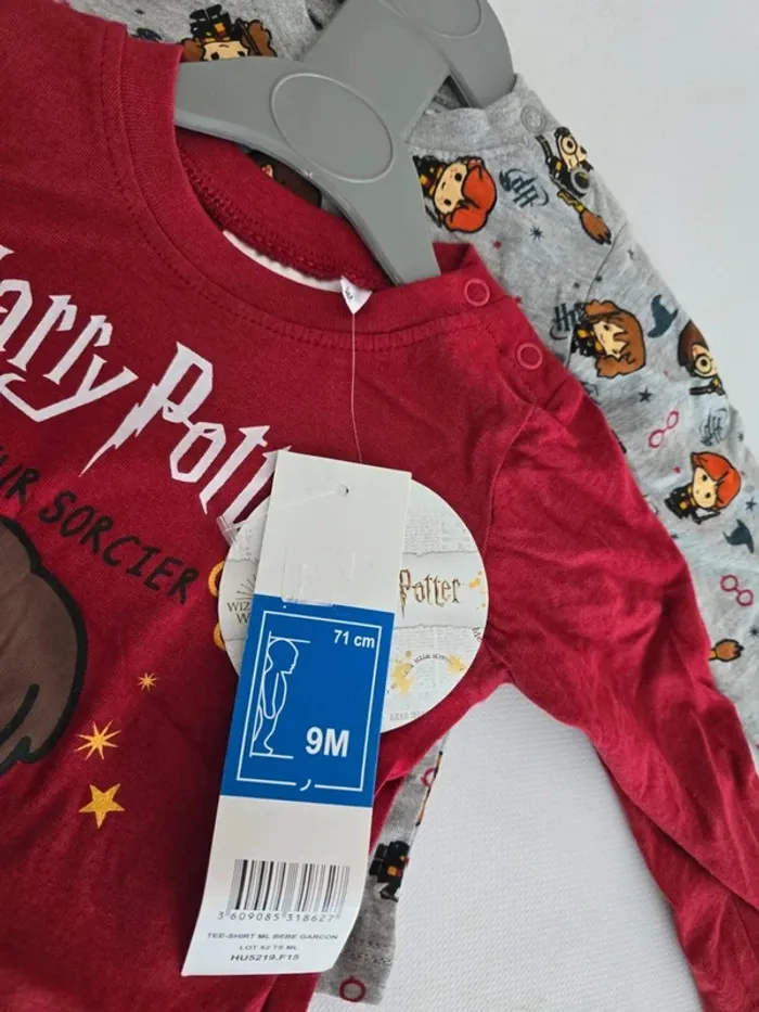 Lot de 2 tee shirt manches longues Harry potter - photo numéro 2