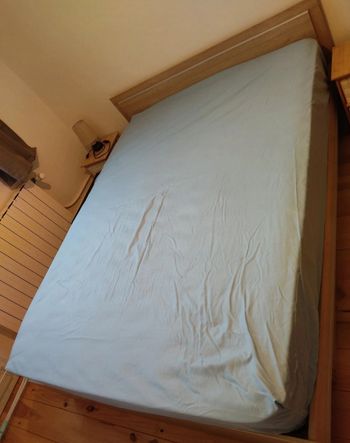 Drap housse bleu turquoise