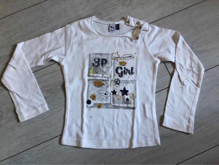 T-shirt ML girl - 3 pommes - 3-4 ans