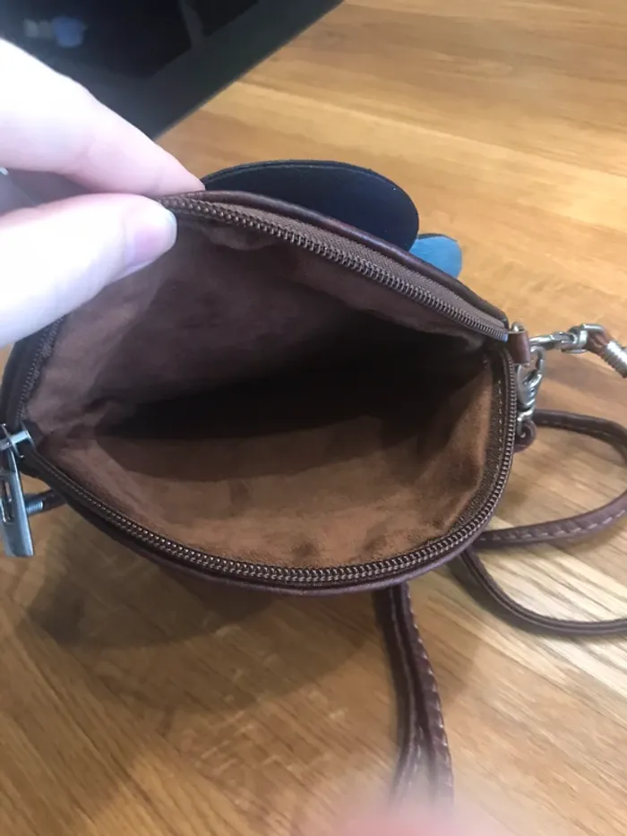 Petit sac en cuir italien marron - photo numéro 4