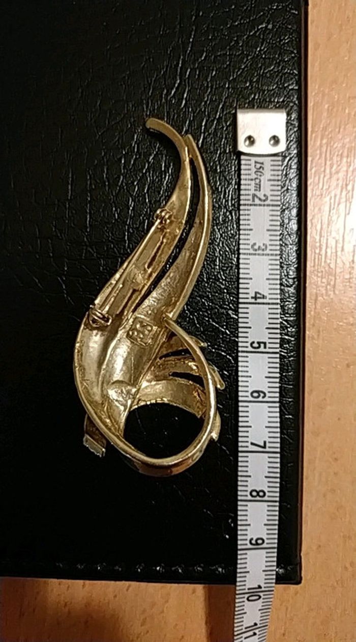 Broche fantaisie dorée note de musique vintage 3 suisses - photo numéro 3