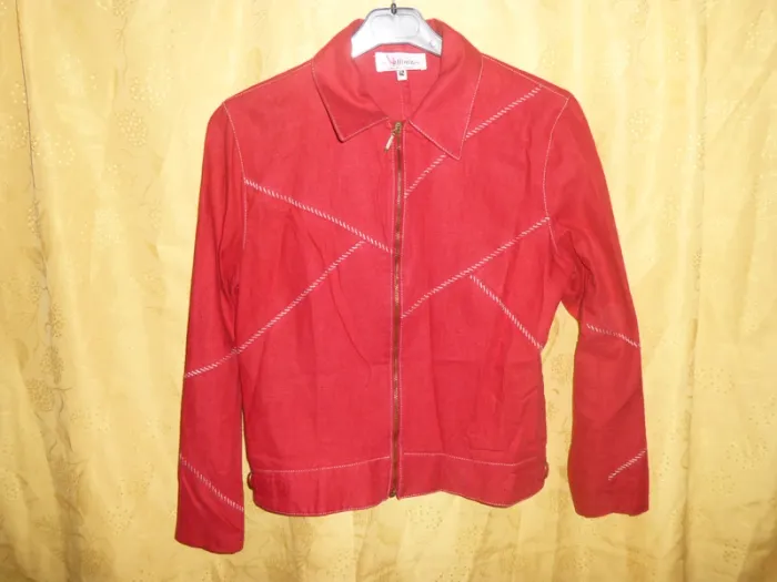 ensemble veste pantacourt rouge Affinités armand thierry 42 - photo numéro 2