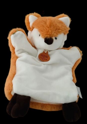 ❤️B4086 Doudou Renard Fox Orange Blanc  DOUDOU ET COMPAGNIE Marionnette