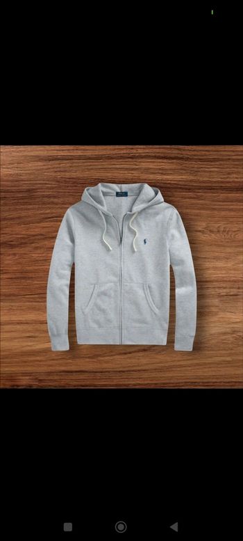 Sweat capuche zip gris Homme 