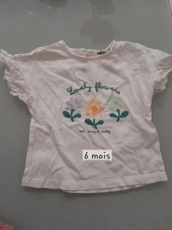 T-shirt fille 6 mois