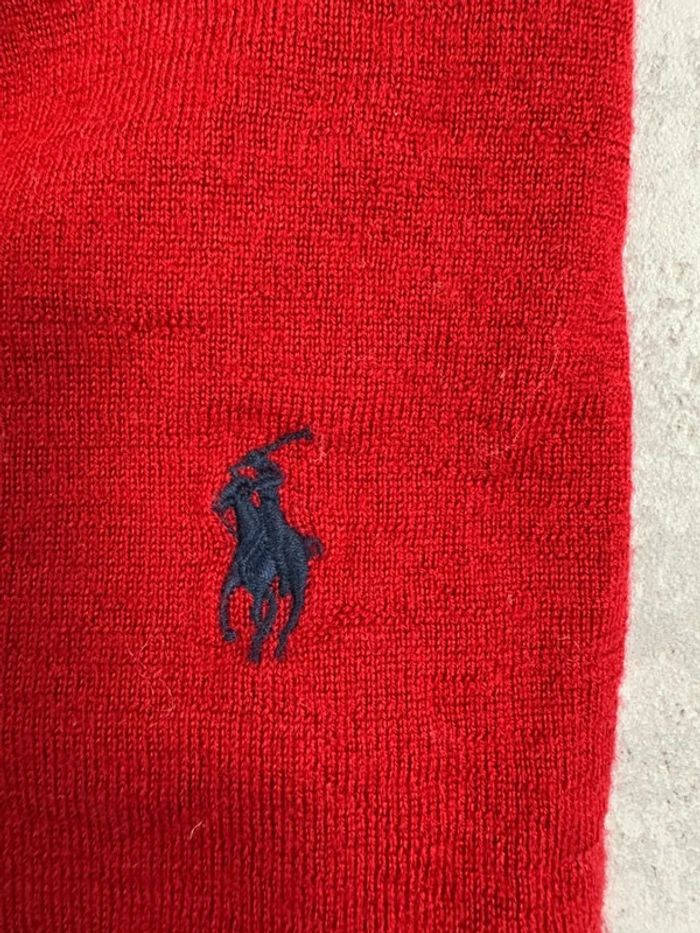 Pull col V Ralph Lauren - taille L - rouge - fin - mixte 🏇 - photo numéro 3