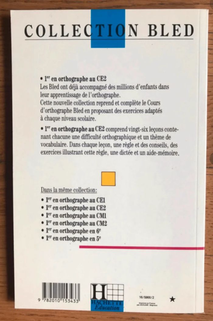 1er en orthographe, CE2 de Edouard Bled, Odette Bled - photo numéro 2