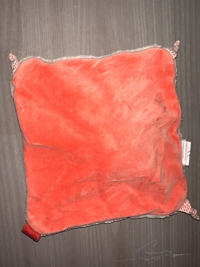 Doudou Plat Moulin Roty les Papoums Éléphant Attache Tétine Beige - photo numéro 3