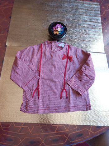 Haut original effet a bretelles rayé