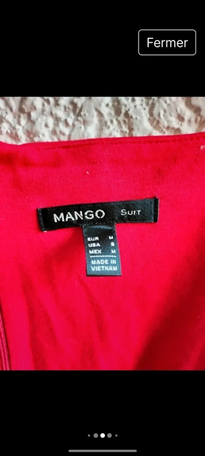 Robe rouge courte mango T M - photo numéro 4