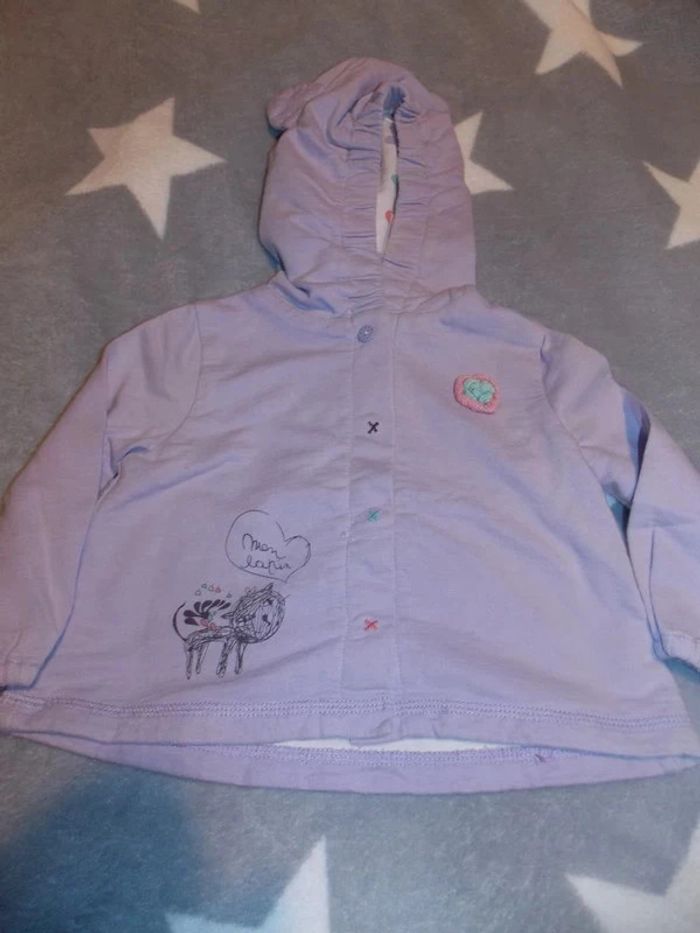 Gilet  a capuche 6 mois Grain de blé