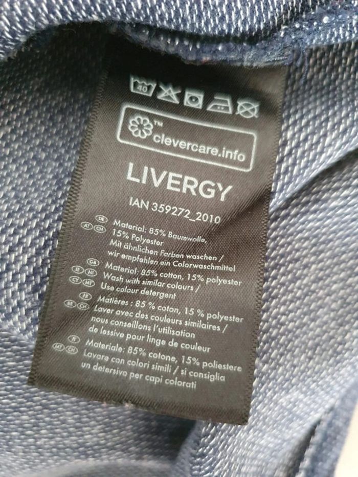 Polo bleu livergy bleu taille L 40 homme coton - photo numéro 6