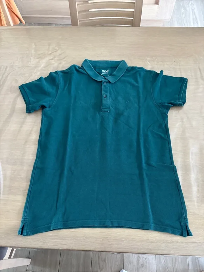 Polo vert bouteille celio taille L