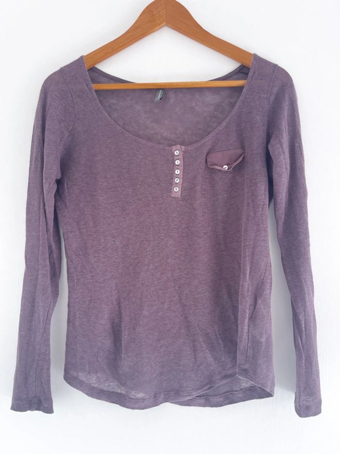 Haut manches longues violet pâle Naf Naf - photo numéro 5
