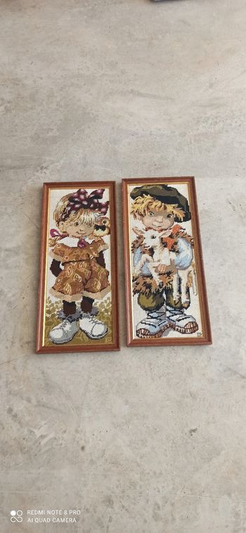 Lot de 2 cadres cannevas