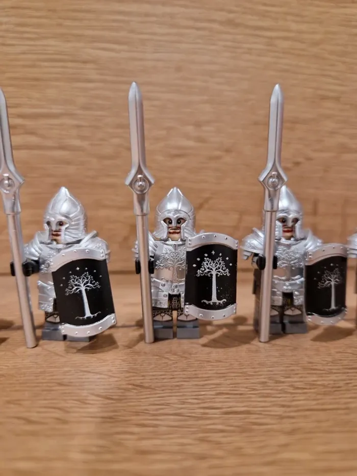 5 guerriers du gondor de minas tirith seigneur des anneaux - photo numéro 2