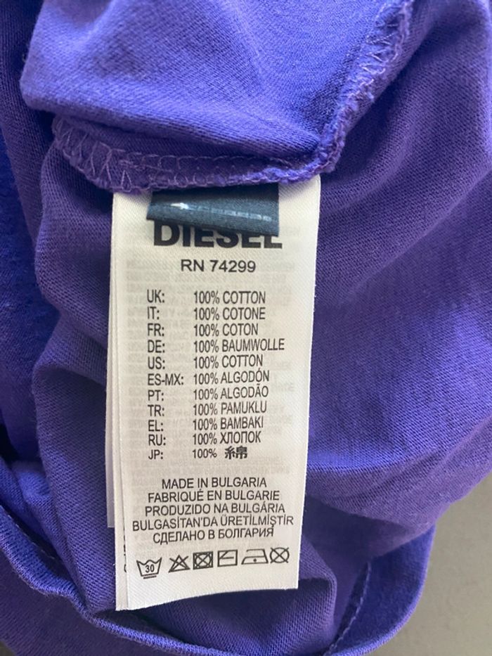 T-shirt violet et orange Diesel 6 ans - photo numéro 4