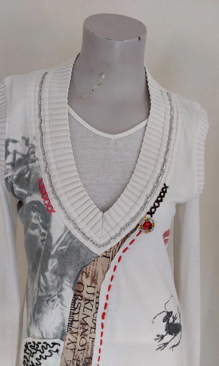 Ensemble débardeur et pull fin en voile Remake T Unique idéal du 36 au 40 - photo numéro 3