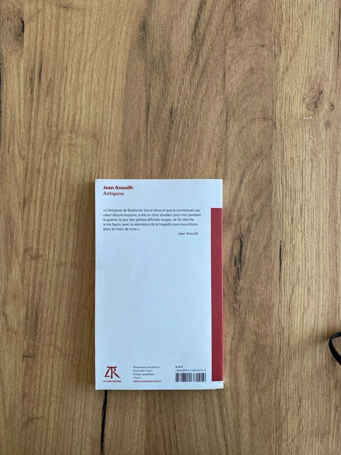 Livre Antigone- jean anouilh - photo numéro 3
