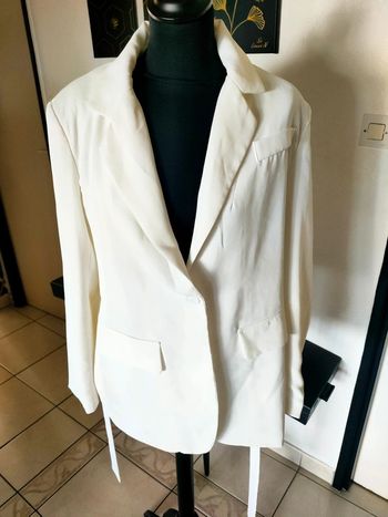 Veste blazer blanche Shein