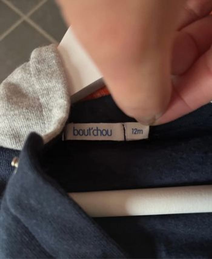 Veste à capuche bébé garçon – Bout’chou – 12 mois – Neuve - photo numéro 4