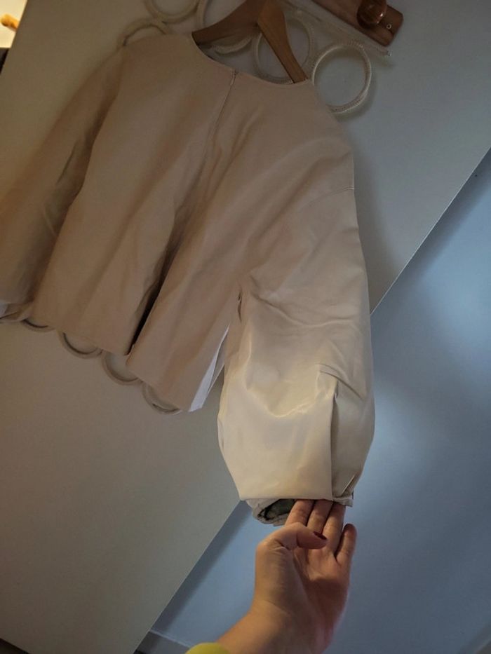 Blouse similicuir beige - photo numéro 7