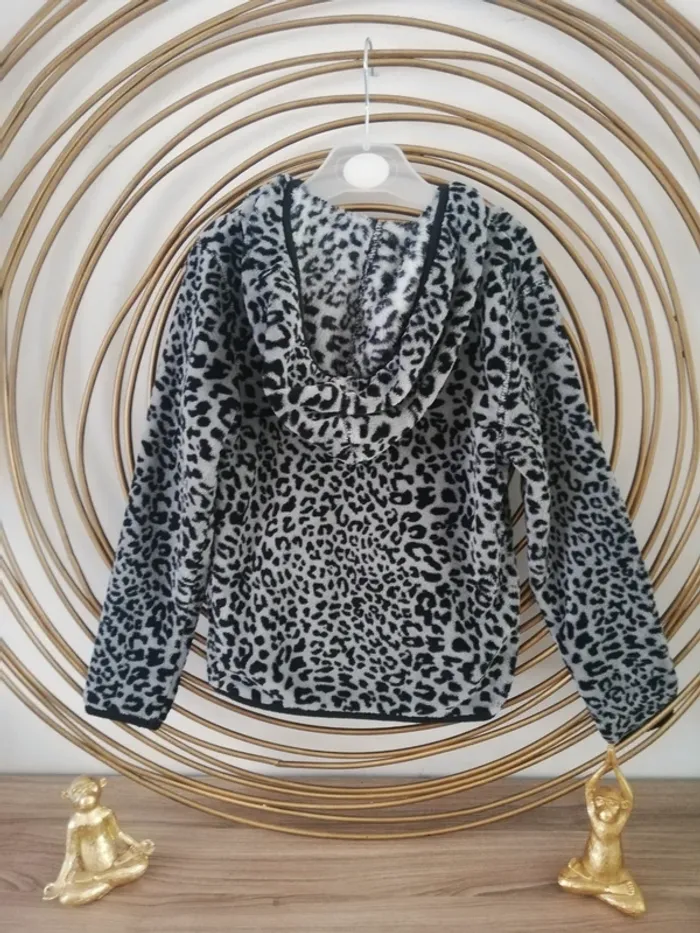 Gilet zippé tout doux Motif léopard T8ans - photo numéro 2
