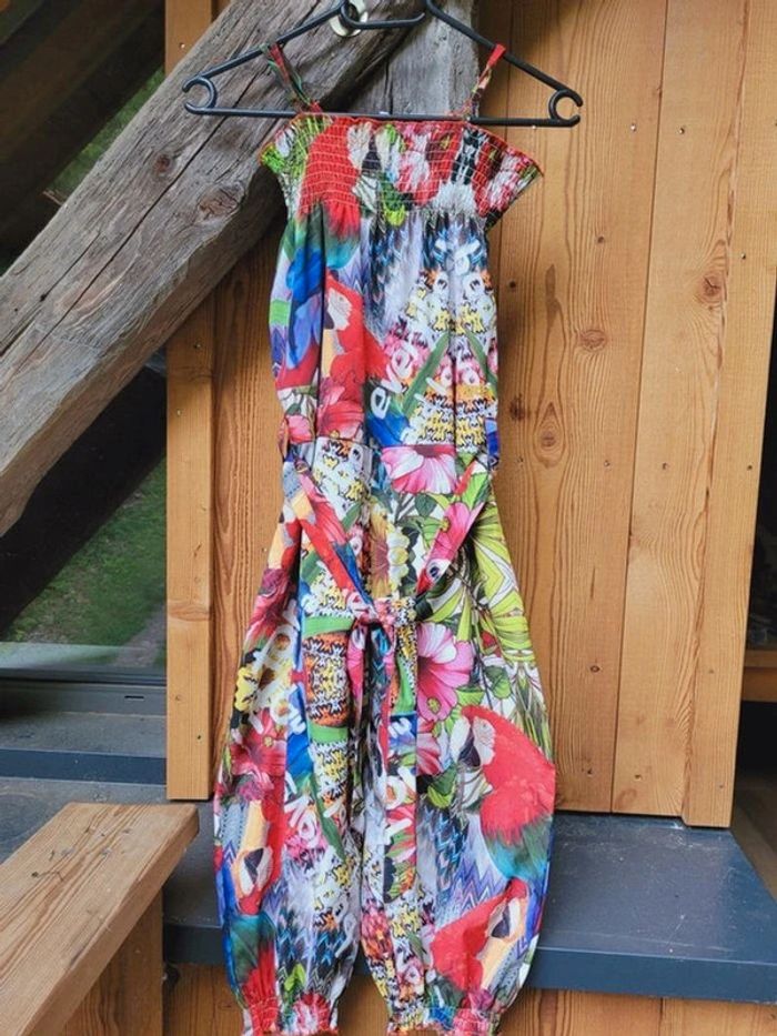 Magnifique combinaison d'été, légère style satin, Désigual,7/8 ans - photo numéro 2