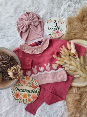 Ensemble 3 pièces sergent major fille 3 mois 🎀