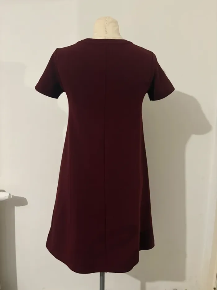 Robe bordeaux à manches courtes – Taille S - photo numéro 2