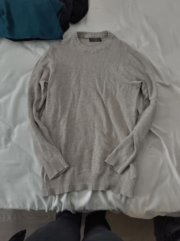 Pull beige homme