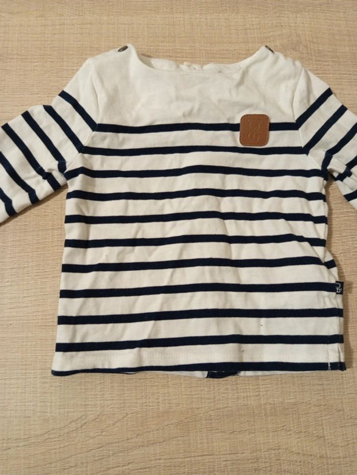 Marinière Okaïbi 6M | Style marin chic bébé**