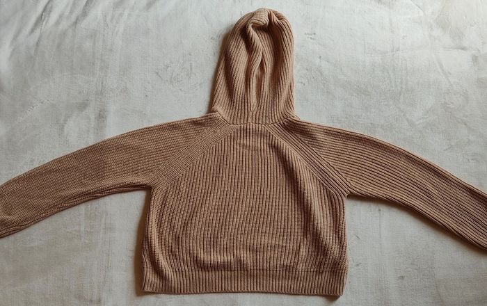 Sweat à capuche en maille marron Jennyfer taille S - photo numéro 2