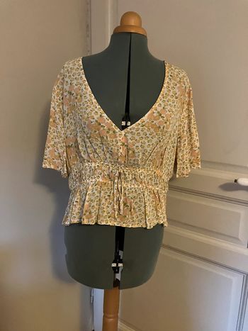 Blouse fluide romantique fleurs