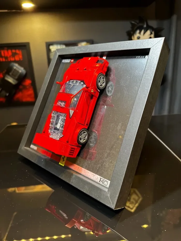 Cadre 3D LEGO Ferrari F40 - Format 20×20 cm - photo numéro 3