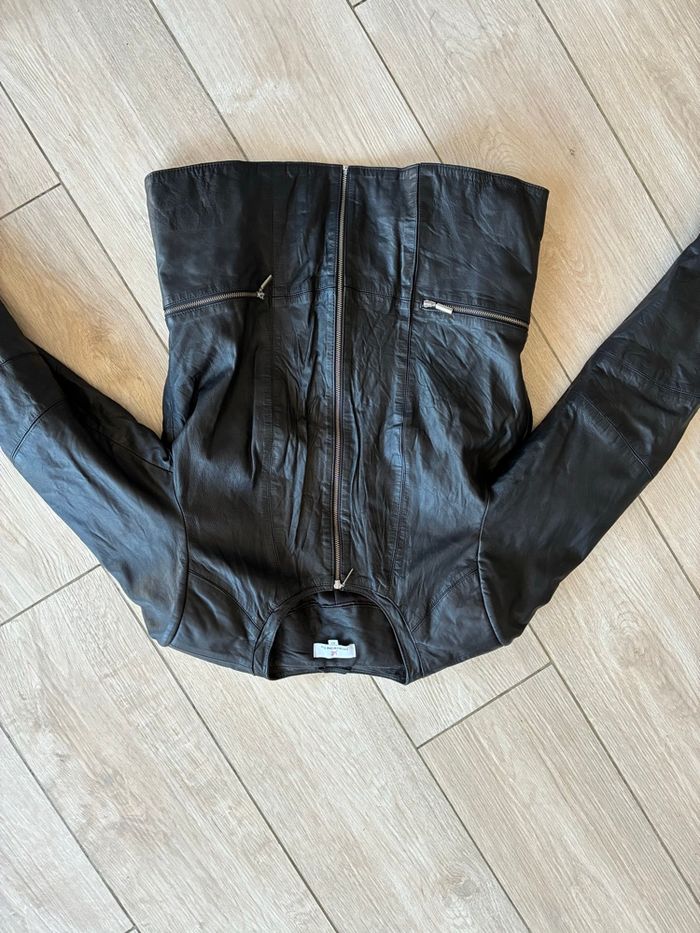 Veste en cuir véritable Jacqueline riu - photo numéro 5