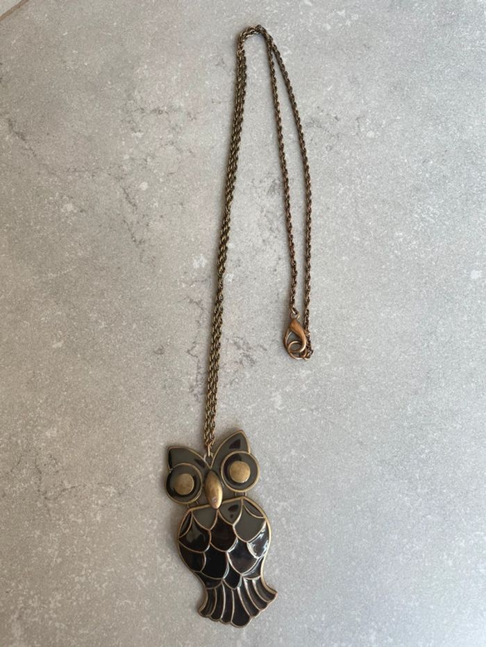 Collier long / sautoir super chouette 🦉 😁 - photo numéro 2